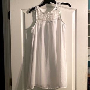 White midi sleeveless dress